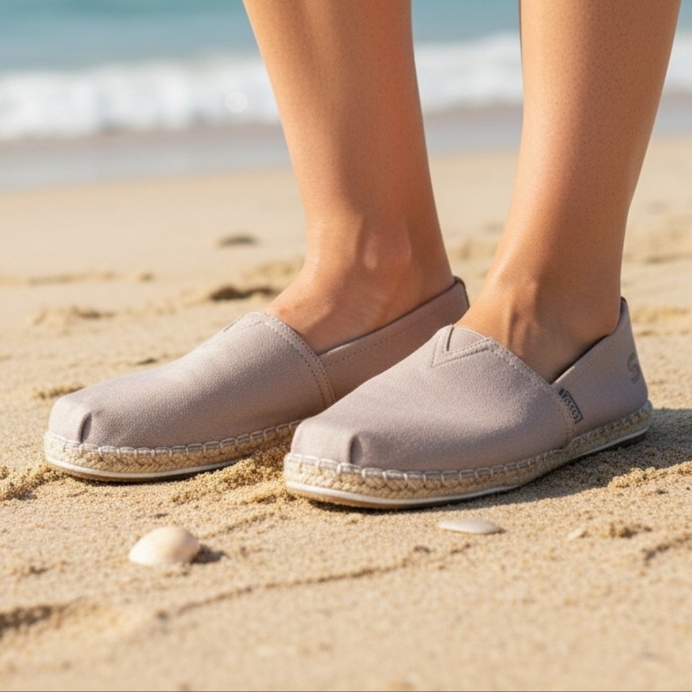 BOB'S Khaki Espadrilles With Memory Foam